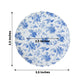 100 Pack White Blue French Toile Mini Party Plates with Scalloped Rim, 3.5" Disposable Round Tapas Paper Dessert Plates - 250 GSM