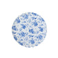 100 Pack White Blue French Toile Mini Party Plates with Scalloped Rim, 3.5" Disposable Round Tapas Paper Dessert Plates - 250 GSM