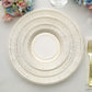 25 Pack | 10" Gold And White Porcelain Style Vintage Disposable Plates, Heavy Duty Paper Dinner Party Plates - 300gsm