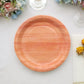 25 Pack | 10" Natural Rustic Wood Grain Disposable Party Plates, Farmhouse Style Paper Dinner Plates