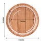 25 Pack White Brown Wood Grain Print Disposable Party Plates With Floral Lace Rim, 9" Round Paper Dinner Plates