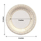 25 Pack White Disposable Party Plates With Gold Basketweave Pattern Rim, 9" Round Dinner Paper Plates