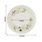 25 Pack White Sage Green Party Paper Plates with Floral Lined Rim, Disposable Dinner Plates - 10"