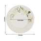 25 Pack White Sage Green Salad Paper Plates with Floral Lined Rim, Disposable Appetizer Dessert Plates - 8"