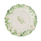 25 Pack White Floral Greenery Party Paper Plates with Scalloped Edge, 11" Disposable Dinner Plates