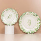 25 Pack White Floral Greenery Party Paper Plates with Scalloped Edge, 11" Disposable Dinner Plates
