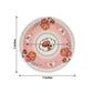 25 Pack Dusty Rose Round Floral Paper Salad Plates, Disposable Tea Party Appetizer Dessert Plates with Rose Flowers Print - 7"