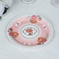 25 Pack Dusty Rose Round Floral Paper Salad Plates, Disposable Tea Party Appetizer Dessert Plates with Rose Flowers Print - 7"