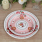 25 Pack Dusty Rose Round Floral Paper Salad Plates, Disposable Tea Party Appetizer Dessert Plates with Rose Flowers Print - 7"