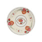 25 Pack Ivory Round Floral Paper Salad Plates, Disposable Tea Party Appetizer Dessert Plates with Rose Flowers Print - 7"