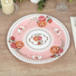 25 Pack Dusty Rose Round Floral Paper Dinner Plates, Disposable Tea Party Plates with Rose Flowers Print - 9"