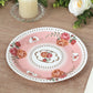 25 Pack Dusty Rose Round Floral Paper Dinner Plates, Disposable Tea Party Plates with Rose Flowers Print - 9"