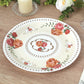 25 Pack Ivory Round Floral Paper Dinner Plates, Disposable Tea Party Plates with Rose Flowers Print - 9"