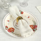 25 Pack Ivory Round Floral Paper Dinner Plates, Disposable Tea Party Plates with Rose Flowers Print - 9"