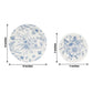 50 Pcs White Blue Vintage Floral Disposable Plates with French Toile Pattern, Round Dinner and Dessert Paper Plates - 7",9"