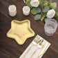 25 Pack Matte Gold Star Shaped Eco Friendly Salad Plates, 7" Dessert Appetizer Paper Plates - 300GSM