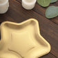 25 Pack Matte Gold Star Shaped Eco Friendly Salad Plates, 7" Dessert Appetizer Paper Plates - 300GSM