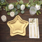 25 Pack Matte Gold Star Shaped Eco Friendly Salad Plates, 7" Dessert Appetizer Paper Plates - 300GSM