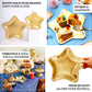 25 Pack Matte Gold Star Shaped Eco Friendly Party Plates, 9" Paper Dinner Plates - 300GSM