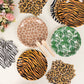 60 Pcs Animal Safari Print Disposable Dinnerware Set, Jungle Theme Paper Plates and Napkins Party Supplies - Serves 30