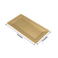 4 Pack | 14" Gold Lace Print Rectangular Plastic Serving Trays, Decorative Coffee Table Trays