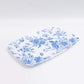 10 Pack French Toile Plastic Rectangle Serving Trays, 13"L x 9"W Blue & White Floral Party Platters