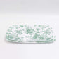 10 Pack French Toile Plastic Rectangle Serving Trays, 13"L x 9"W Sage Green & White Floral Party Pla