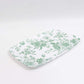 10 Pack French Toile Plastic Rectangle Serving Trays, 13"L x 9"W Sage Green & White Floral Party Pla