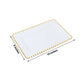 6 Pack Acrylic Serving Platters with Gold Beaded Rim, White Rectangular Food Trays for Desserts and Appetizers - 9"x13"