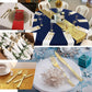Gold heavy-duty plastic forks in a stylish hammered design, perfect for elegant dining.