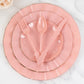 72 Pcs Dusty Rose Plastic Silverware Set in Baroque Style, Heavy Duty Disposable Utensils - Knife, Fork and Spoon Set