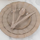72 Pcs Taupe Plastic Silverware Set in Baroque Style, Heavy Duty Disposable Utensils - Knife, Fork and Spoon Set
