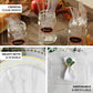 Transparent black disposable cutlery set with fan flared tip handle.