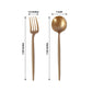 50 Pack Gold Heavy Duty Disposable Silverware Set, Shiny Plastic Dessert Forks and Spoons