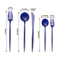 Utensils In Royal Blue Color Plastic Cutlery Set