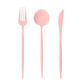 60 Pack Plastic Silverware Set, Dusty Rose Heavy Duty Disposable Sleek Utensil Cutlery