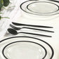 60 Pack Plastic Silverware Set, Black Heavy Duty Disposable Sleek Utensil Cutlery