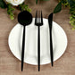 60 Pack Plastic Silverware Set, Black Heavy Duty Disposable Sleek Utensil Cutlery