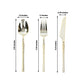 60-Pack Plastic Cutlery Set with Ribbed Handle - Gold, Heavy Duty Disposable Fork Spoon Knife Combo