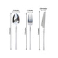 60-Pack Plastic Cutlery Set with Ribbed Handle - Silver, Heavy Duty Disposable Fork Spoon Knife Comb