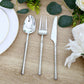 60-Pack Plastic Cutlery Set with Ribbed Handle - Silver, Heavy Duty Disposable Fork Spoon Knife Comb