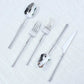 60-Pack Plastic Cutlery Set with Ribbed Handle - Silver, Heavy Duty Disposable Fork Spoon Knife Comb