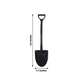 Black mini shovel plastic ice cream spoon, 4.5 inches long, disposable dessert utensil.