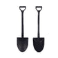 Black mini shovel plastic ice cream spoons, 4.5" disposable dessert spoons.