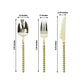 60-Pack Gold Plastic Cutlery Set with Beaded Handles - Heavy Duty Disposable Silverware