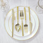 60-Pack Gold Plastic Cutlery Set with Beaded Handles - Heavy Duty Disposable Silverware