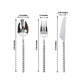 60-Pack Silver Plastic Cutlery Set with Beaded Handles - Heavy Duty Disposable Silverware