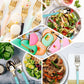 Gold disposable plastic knives with blush handles, heavy duty 24 pack.