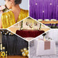 Fuchsia sequin fabric bolt for sparkly DIY crafts and decorations.