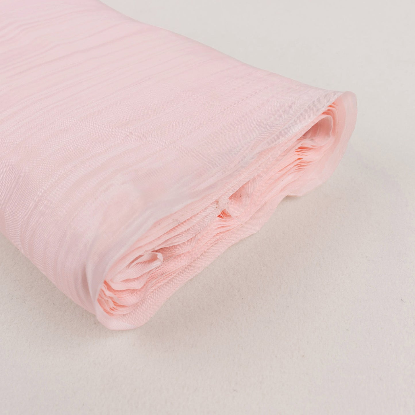 54"x10 Yards Blush Accordion Crinkle Taffeta Fabric Bolt